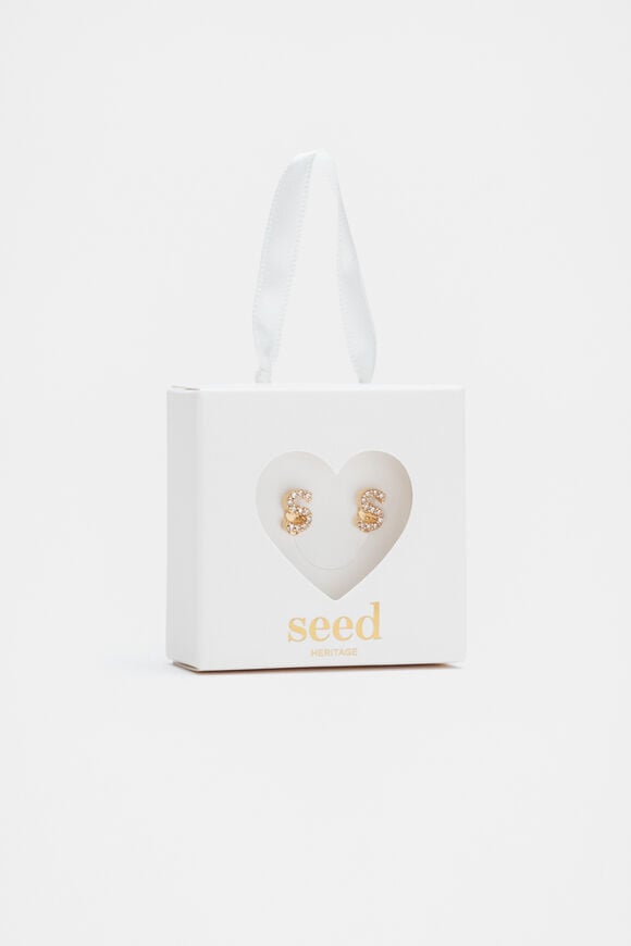 Initial Clip On Earings  S  hi-res