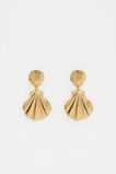 Shell Charm Statement Drop Ear  Gold  hi-res