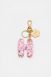 Glitter Initial Bag Charm  H  hi-res