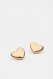 Statement Heart Stud Earring  Gold  hi-res