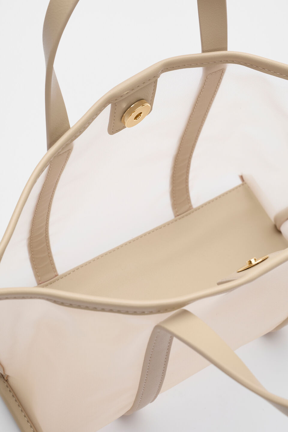 Mesh Mini Tote  Iced Latte