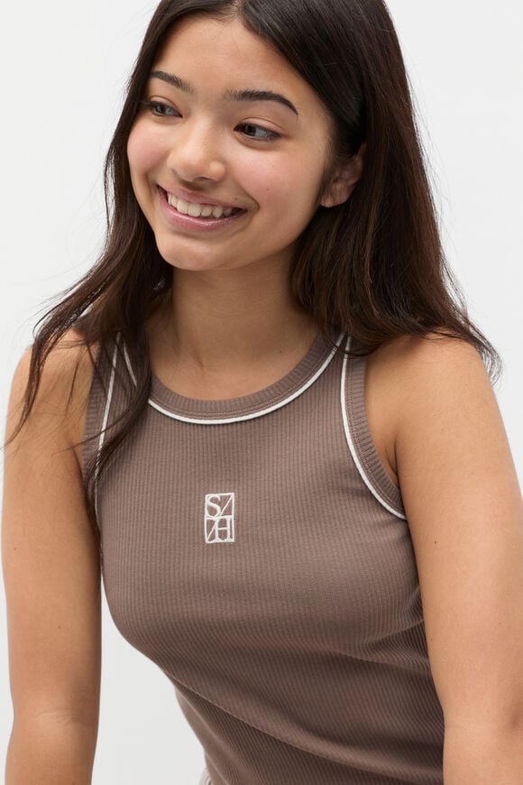 Core Logo Rib Tank  Mushroom  hi-res