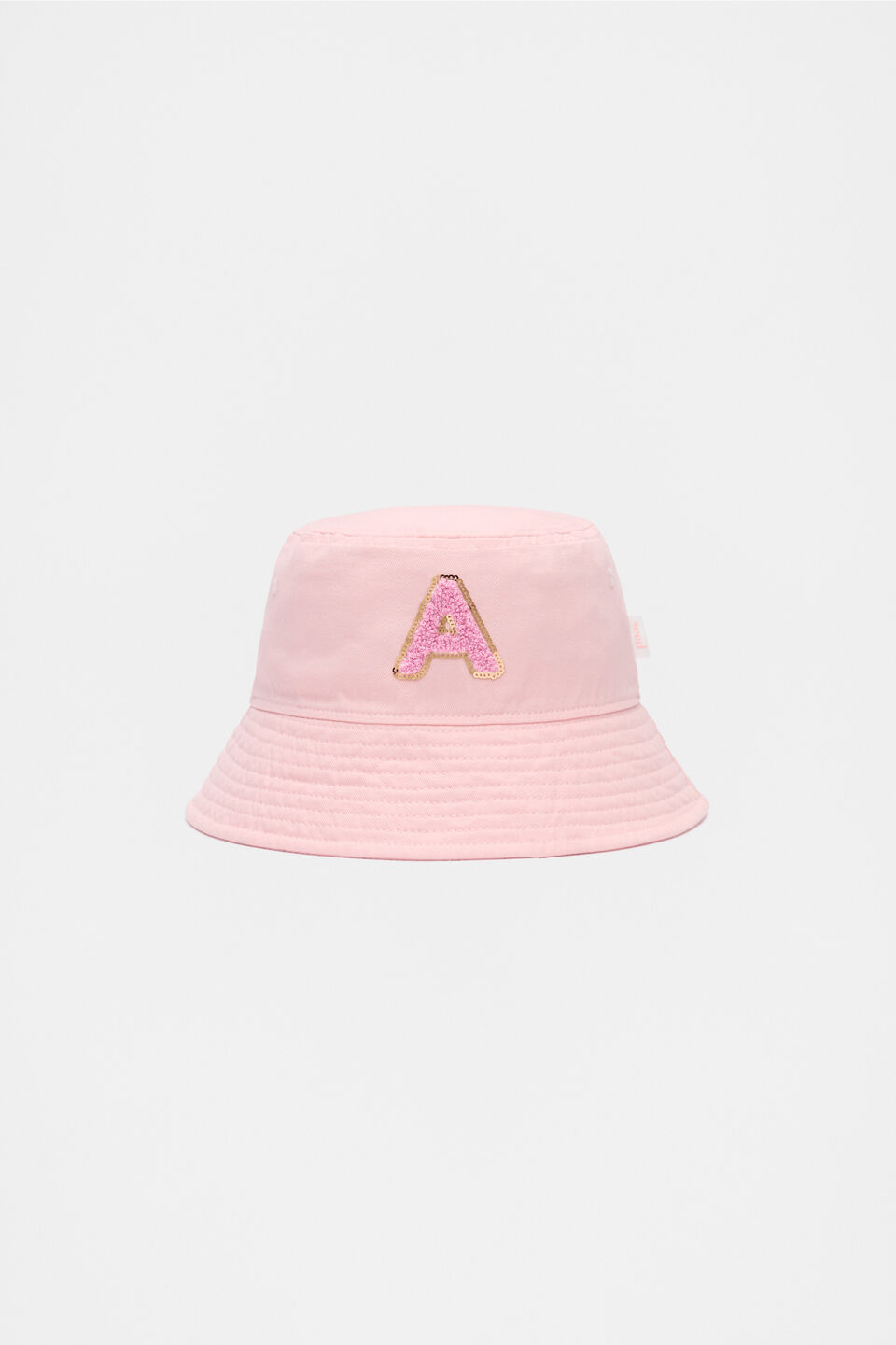 Pink Initial Bucket Hat  A