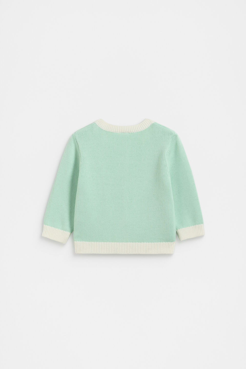 Colourblock Knit Cardigan  Mint