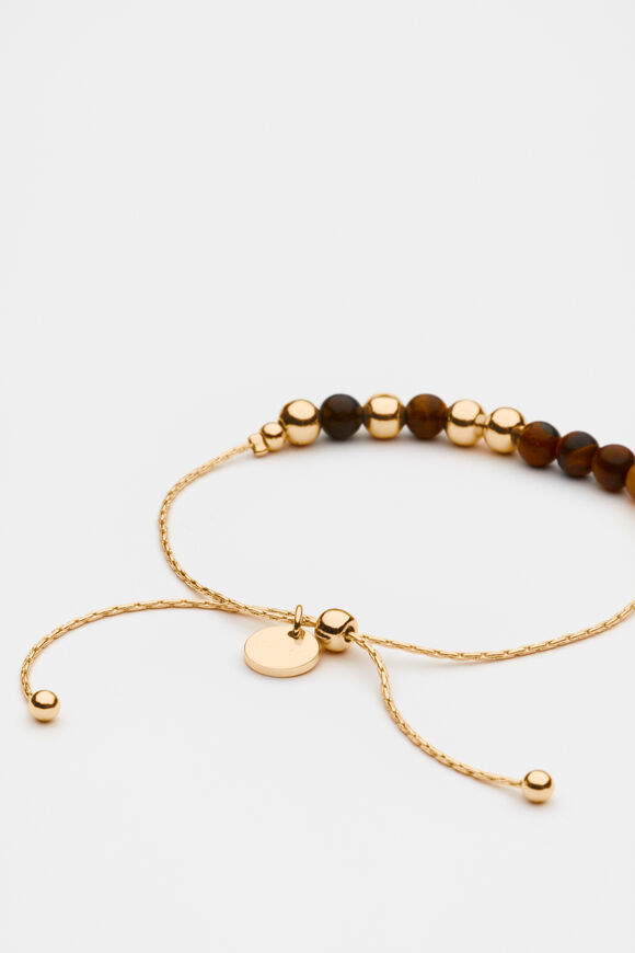 Stone Mix Toggle Bracelet  Gold  hi-res