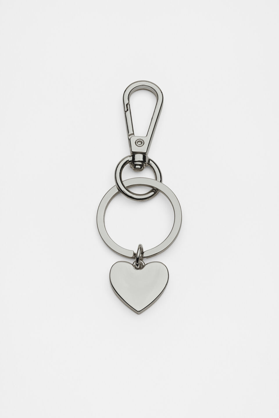 Silver Initials Keyring  Heart