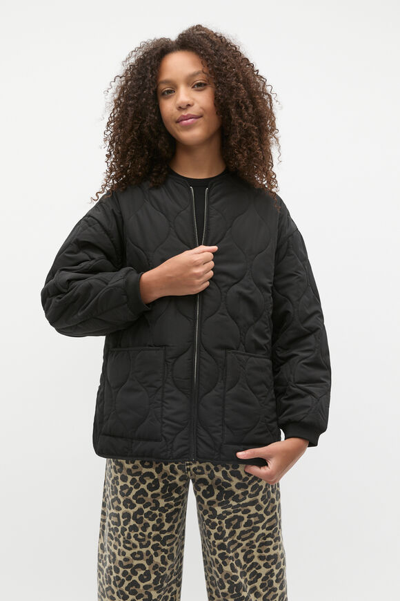 Quilted Jacket  Black  hi-res