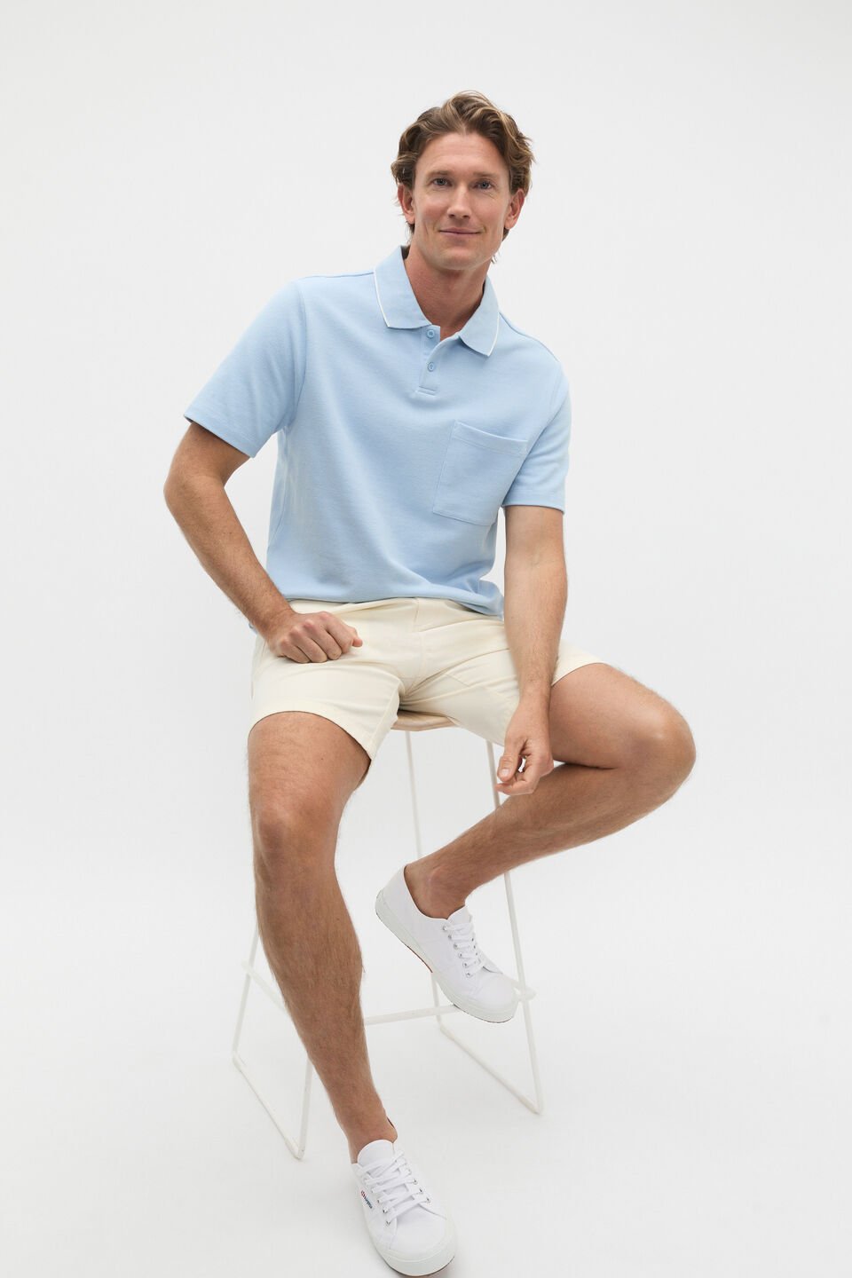 Heritage Chino Short  Coconut Cream