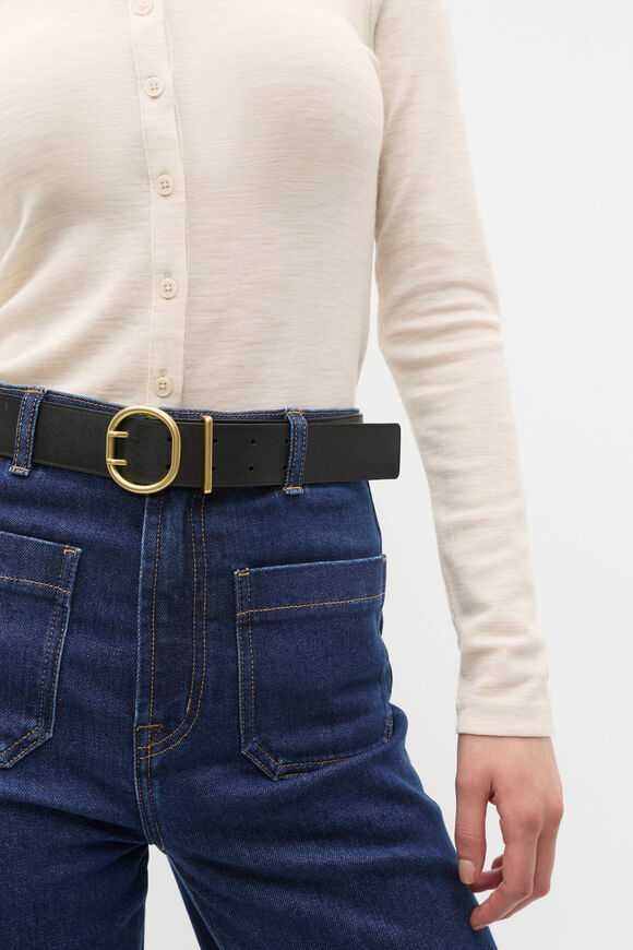 Reese Double Prong Belt  Black  hi-res