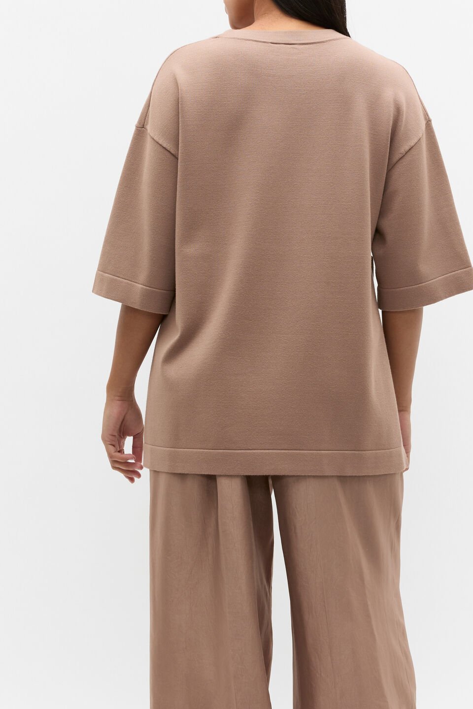 Oversized Side Split Knit  Nutmeg