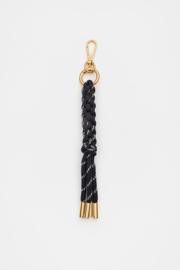 Woven Cord Keyring  Twilight Blue  hi-res