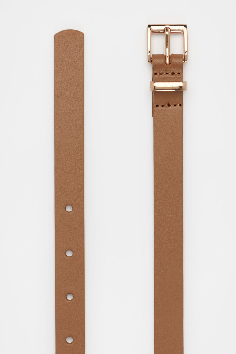 Celeste Narrow Leather Belt  Caramel