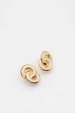 Double Circle Stud Earring  Gold  hi-res