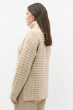 Merino Mixed Stitch Roll Neck  Latte Marle  hi-res