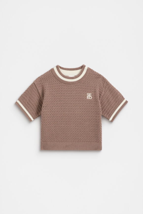 Relaxed Knit Tee  Mousse  hi-res