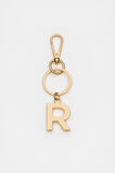 Gold Initials Keyring  R  hi-res