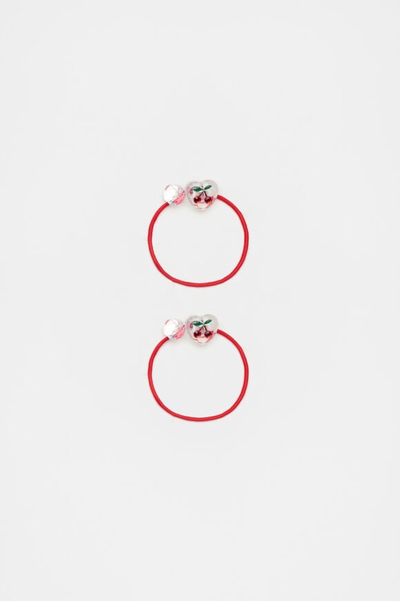 Cherry Bobble Elastics  Strawberry Red  hi-res