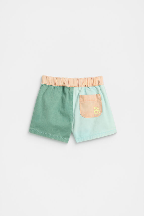 Colourblock Denim Short  Multi  hi-res