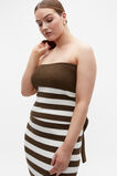 Boucle Stripe Knit Bustier  Dark Praline Stripe  hi-res