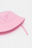 Pink Mini Stripe Bucket Hat  Candy Pink  hi-res