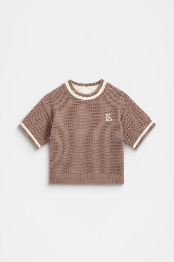 Relaxed Knit Tee  Mousse  hi-res