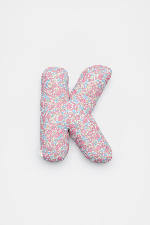 Ditsy Floral Initial Cushion  K  hi-res