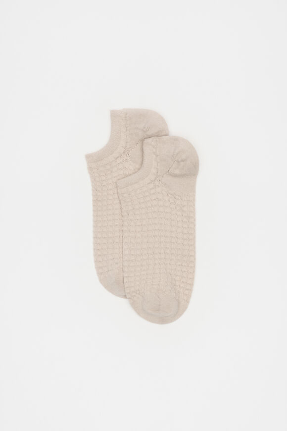 Waffle Sneaker Sock  Light Cookie  hi-res