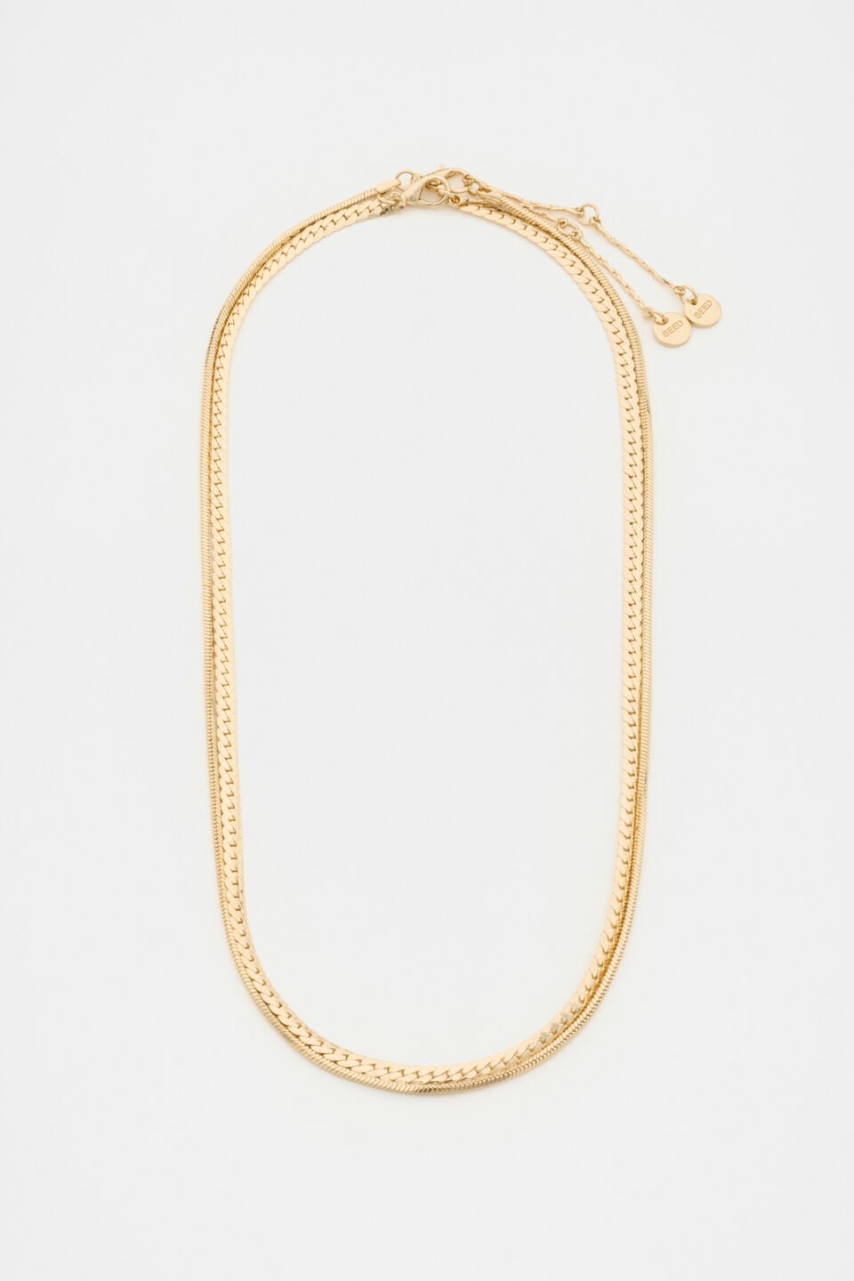 Duo Chain Necklace  Gold