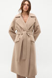 Wool Blend Lapel Coat  Cookie  hi-res