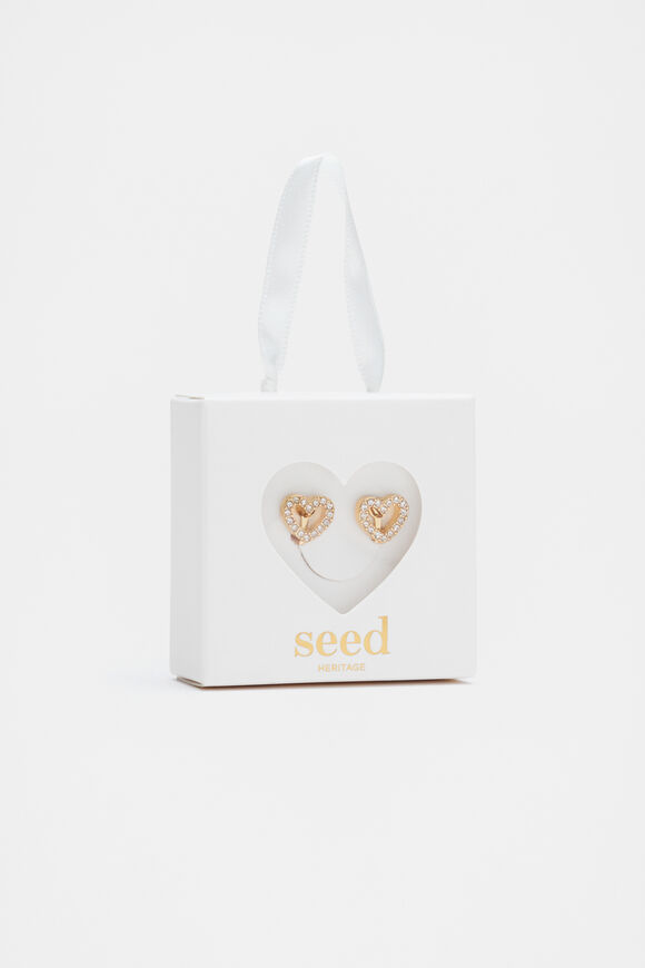 Initial Clip On Earings  Heart  hi-res