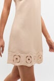 Retro Embroidered Mini Dress  Ecru  hi-res