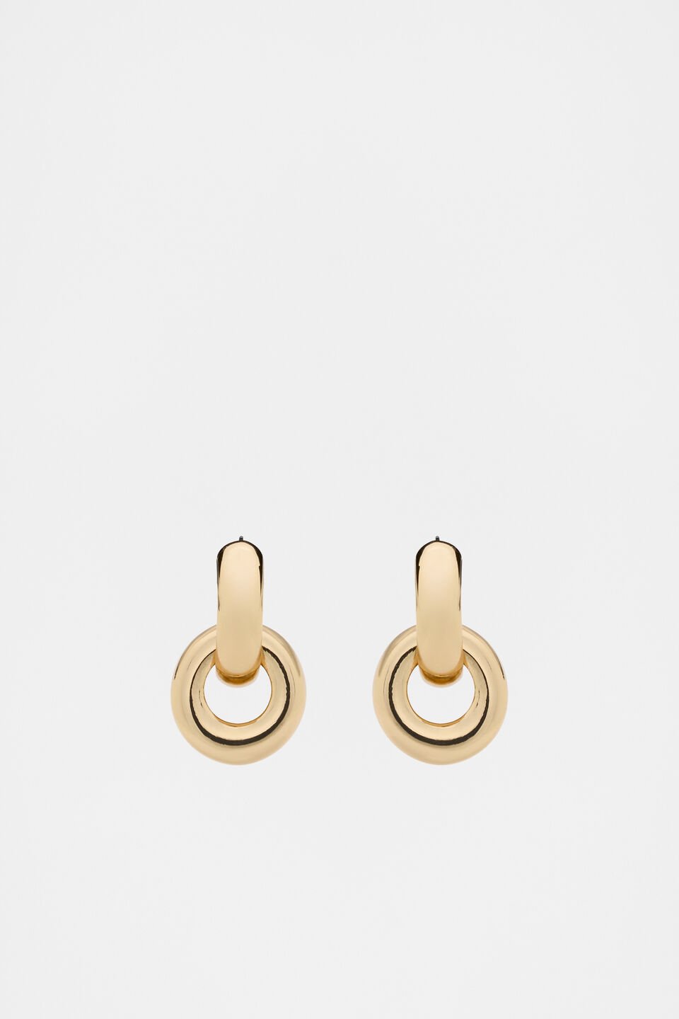 Round Drop Hoop  Gold