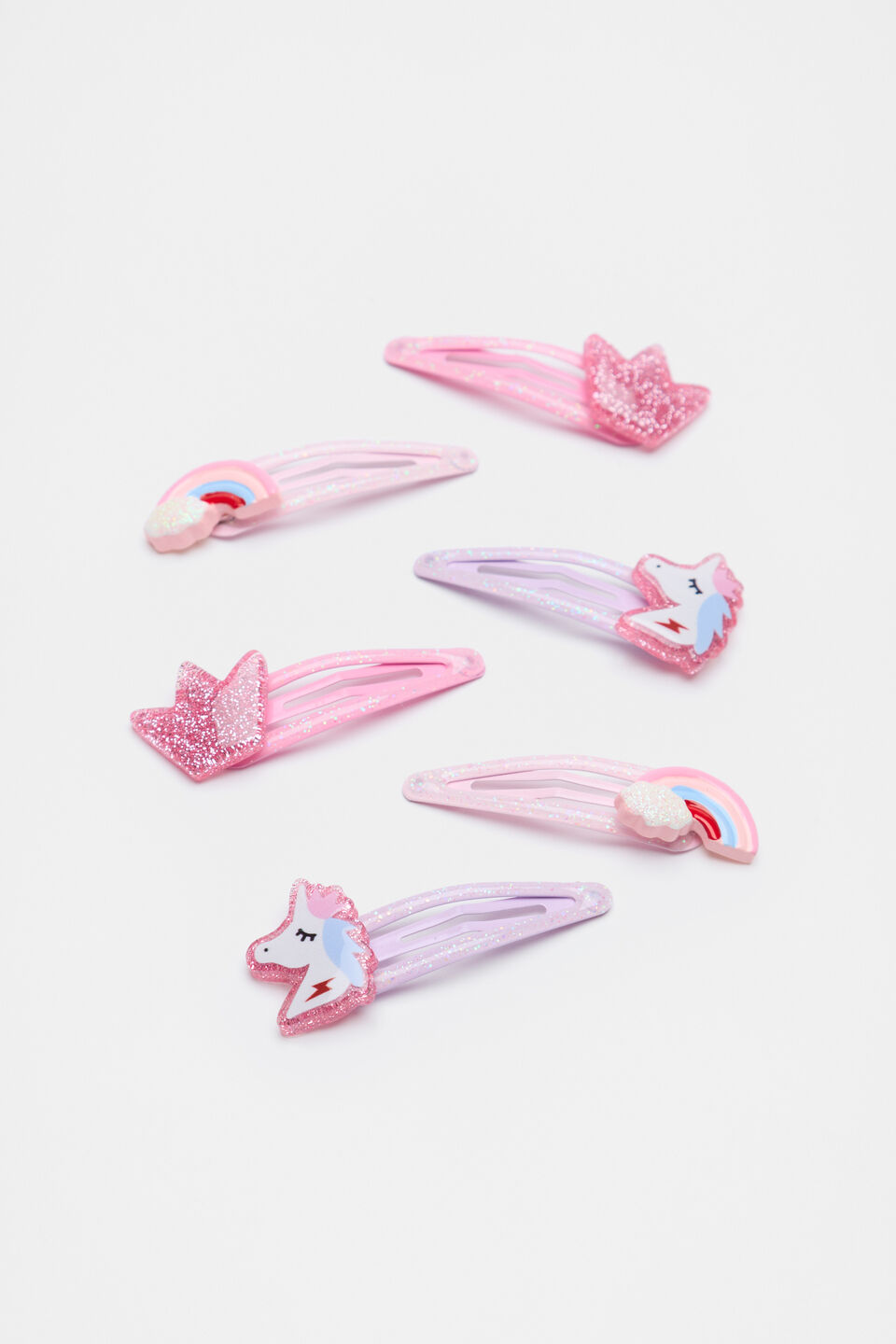 Rainbow Unicorn Glitter Snap Pack  Multi