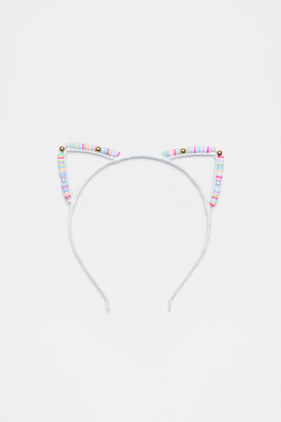 Coloured Bead Ears Headband  Multi  hi-res