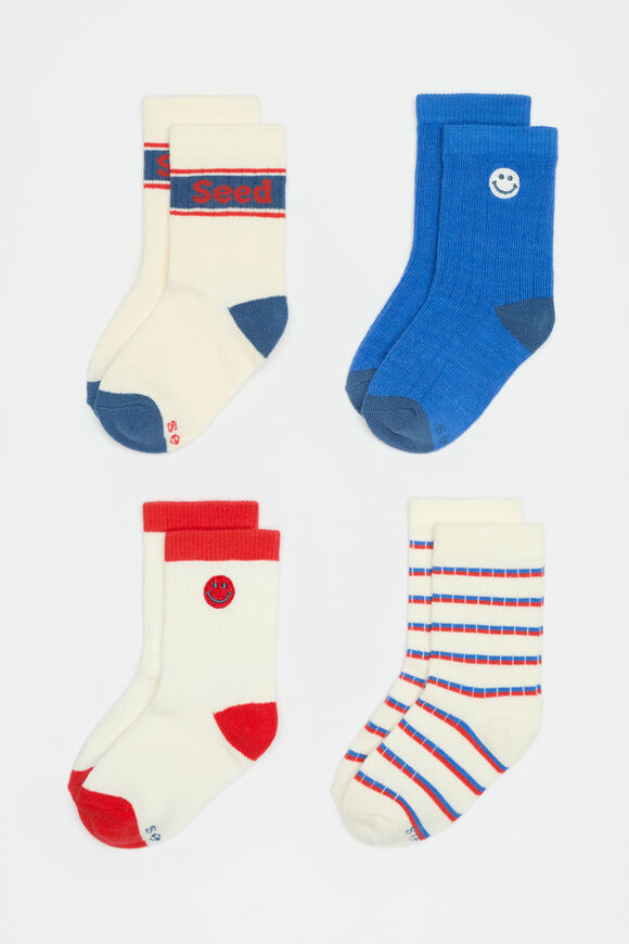 Sock 4 Pack  Blue Multi  hi-res