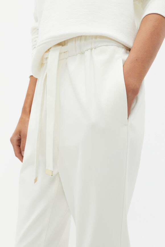 Tapered Leg Tie Pant  Cloud Cream  hi-res