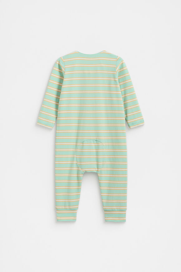 Stripe Logo Zipsuit  Mint  hi-res