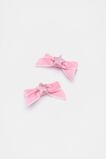 Star Velvet Bow Duck Clips  Multi  hi-res