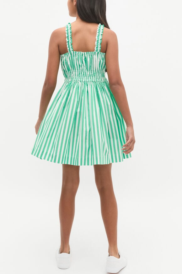 Stripe Smocked Dress  Jewel Green  hi-res