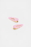 Scallop Glitter Snap  Candy Pink  hi-res