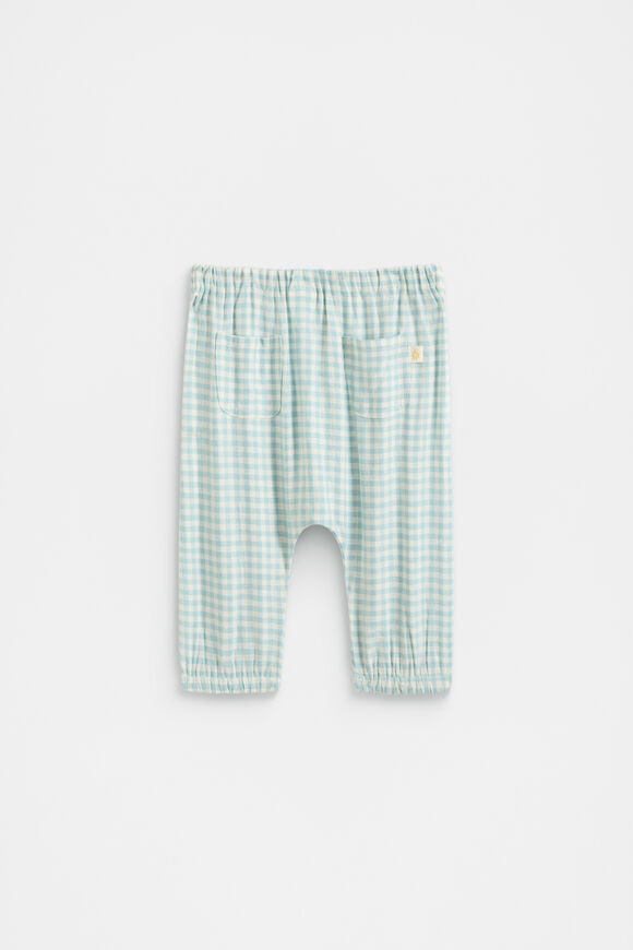 Gingham Pull On Pant  Seaspray  hi-res
