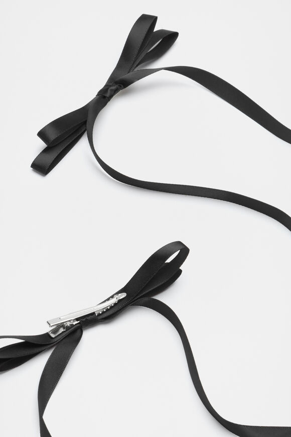 Hair Bow Set  Black  hi-res