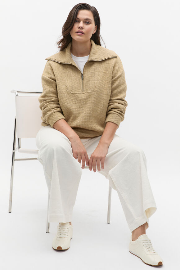 Textured Twist Sweat  Cashew Twist  hi-res