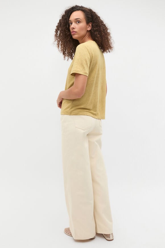 Linen Neat Tee  Honey  hi-res