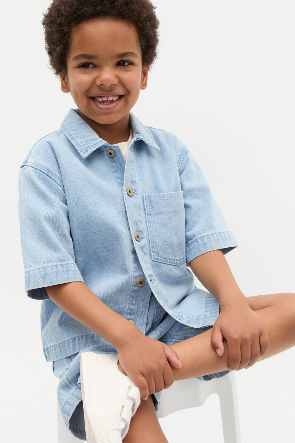 Denim Overshirt  Light Wash