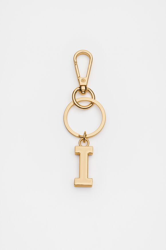 Gold Initials Keyring  I  hi-res