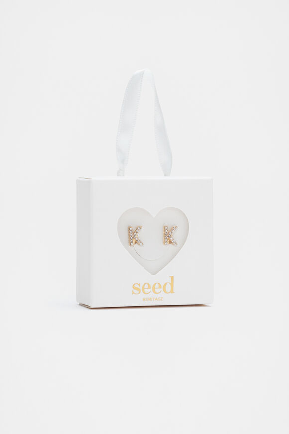 Initial Clip On Earings  K  hi-res