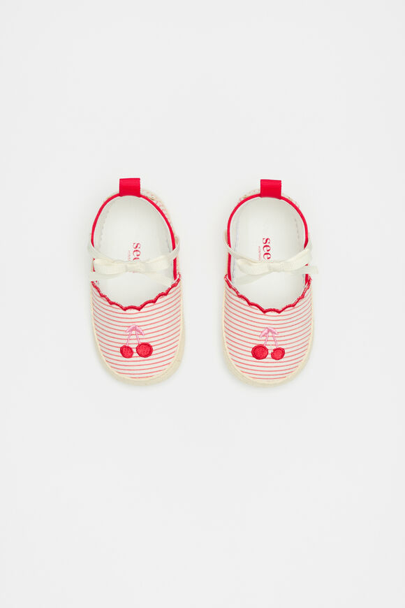 Mini Stripe Espadrille  Strawberry Red  hi-res