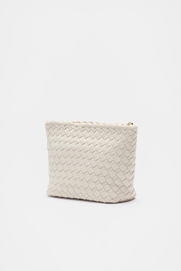 Woven Textured Pouch  Oat  hi-res