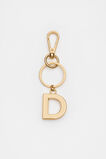 Gold Initials Keyring  D  hi-res